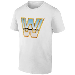 WWE[Retro Chrome Logo]WWE 레전드 티셔츠